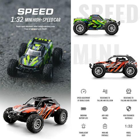 سيارة مكافحة عن بعد RC ، 20 كم/ساعة عالية السرعة RC سباق Race ، 2.4 جيجا هرتز 1:32 RC Mini Electric Drift Off-Road Model in Kuwait