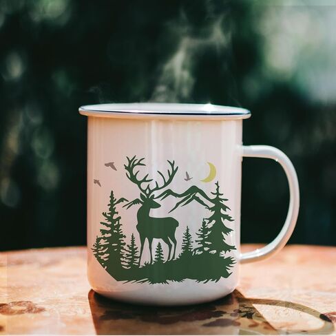 Olycraft 2pcs 11x8.6 بوصة نمط الغزلان النمط ذاتيًا شاشة حريرية طباعة شاشة الاستنسل شبكات الغابات in Kuwait