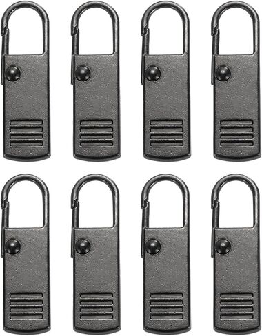 PATIKIL Zipper Pull Replacement, 8 Pcs Detachable Metal Zipper Tab Repair Kit Handle Fixer Extension for Luggage Backpacks Suitcase, Gold Tone in Saudi Arabia