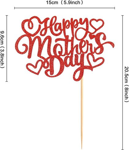 40pcs الصالحة الصالحة للأكل عيد أم سعيد Cupcake Topcake Topcake Mothers Decorations Cake Topper Bicks for Mother's Them in Kuwait