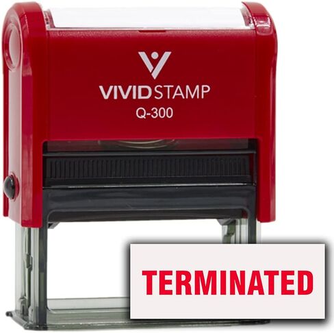 Terminated Self-Inking Office Rubber Stamp (Red Ink) - Q-300 in Kuwait