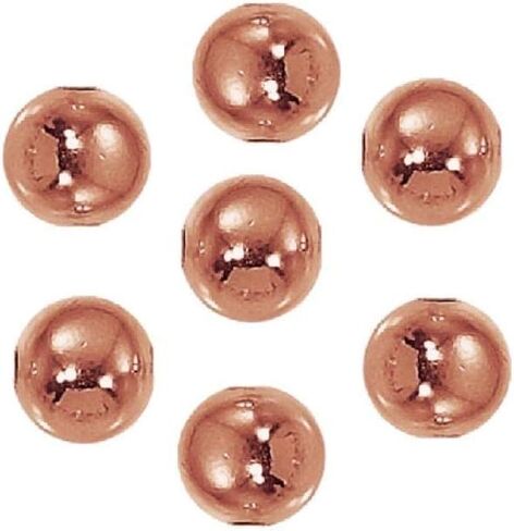 Genuine Solid Copper Hollow Seamed Beads, (4 MM - Pack of 100) in Saudi Arabia