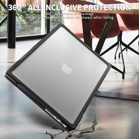 Mektron Upgrade Durable Case for MacBook Pro 14 INCH M1 A2442/ M2 A2779/ M3 A2918/A2992 /M4 A3112 A3401 A3185 Pro/Max (2021/2023/2024), Carbon Fiber Edges Shockproof Hard Shell, C-Pink in Kuwait