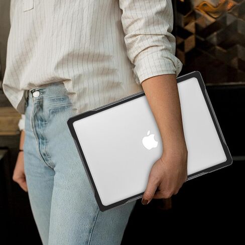 Mektron Upgrade Durable Case for MacBook Pro 14 INCH M1 A2442/ M2 A2779/ M3 A2918/A2992 /M4 A3112 A3401 A3185 Pro/Max (2021/2023/2024), Carbon Fiber Edges Shockproof Hard Shell, C-Pink in Kuwait