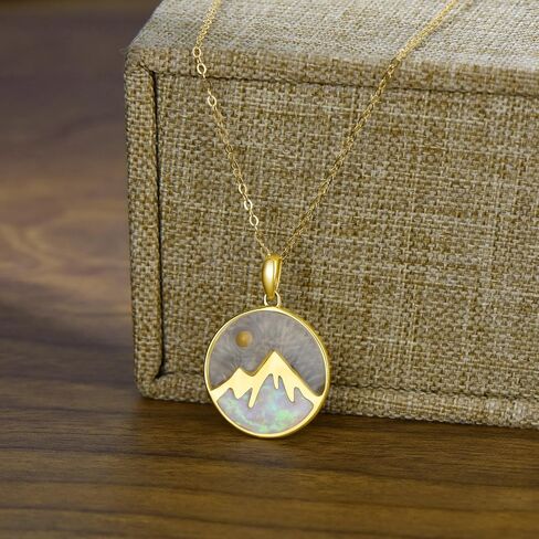 SISGEM Solid 14K Gold Mustard Seed Mountain Necklace for Women,14kt Real Gold Mustard Seed Faith Pendant Necklace Christian Jewelry Gifts Christmas Birthday,16+2 inch in Saudi Arabia