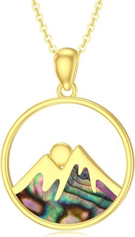 SISGEM Solid 14K Gold Mustard Seed Mountain Necklace for Women,14kt Real Gold Mustard Seed Faith Pendant Necklace Christian Jewelry Gifts Christmas Birthday,16+2 inch in Saudi Arabia