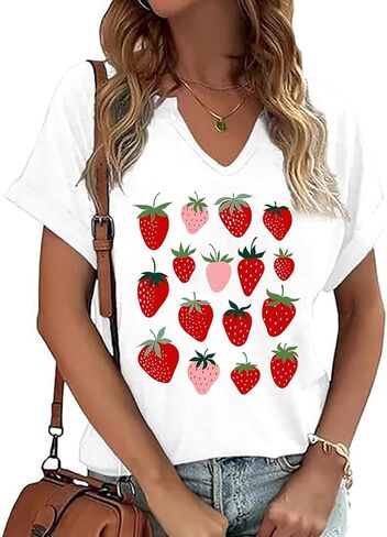 Womens Vintage Flowers V Neck Shirt Casual Floral Print Tee Shirts Cute Wildflowers Graphic Cottagecore Tops in Saudi Arabia