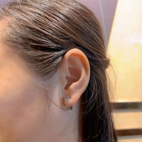 Huggie Hoop Greek Earrings For Women Unique 14K Gold Plated Cutout U Shaped Earrings Jewelry in Saudi Arabia