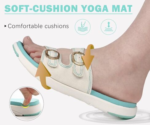 COFACE Womens Orthotic Slides Comfort Plantar Fasciitis Arch Support Slip on Flat Sandals Ladies Soft Cushion Fashion Yoga Mat Slippers With Adjustable Straps in Saudi Arabia