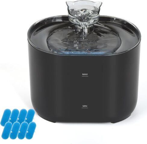 Cat Water Fountain，75 Oz / 2.2 L Dog Water Bowl Dispenser, Automatic Shut-Off for Low Water Level, Water Fountains for Cats Indoor, MEILL LIFE TECHNOLOGY CO. in Saudi Arabia