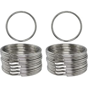 15PCS 2 Inch Silver Open Metal Key Rings Powerful Key Chain Ring Connector Hardware Accessories Suitable for Key Chains and Handicrafts