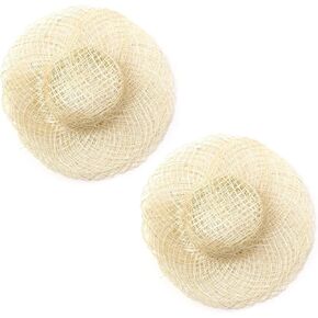 4pcs Mini Straw Hats for DIY Craft Jewelry Accessories Garment Decoration 101.6mm