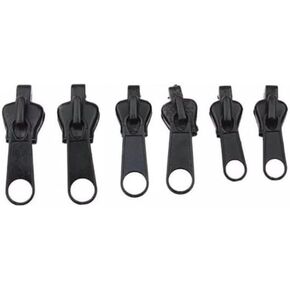 6Pcs Black Universal Instant Fix Zipper Repair Kit Replacement Zip Slider Teeth Rescue Replacement Pack Zippers Design Arts Buckles, Crafts and Sewing Notions and Supplies