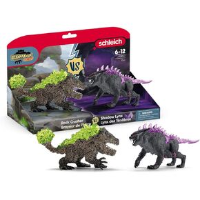Schleich Eldrador Creatures Shadow Lynx vs. Rock Crusher