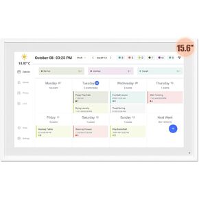 Digital Calendar: 15.6 Inch Smart Digital Calendar & Chore Chart, Full HD Interactive Touchscreen Display for Family Schedules - Include Desk Stand and Wall Mountable