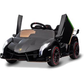 يركب الأطفال على السيارة ، و Lambo المرخصة مع التحكم عن بعد الوالدين ، وأبواب مقص ، وإعدادات 3 سرعات ، ومصابيح أمامية LED ، والموسيقى ، وميزة هزاز ، تدعم ما يصل إلى 66 رطلاً للأطفال الذين تتراوح أعمارهم بين 3 و 8 سنوات