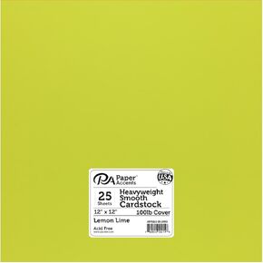 PA Paper Accents Heavyweight Smooth Cardstock 12" x 12" Autumn Leaves, 100lb Colored cardstock Paper for Card Making, Scrapbooking, Printing, Quilling and Crafts, 25 Piece Pack