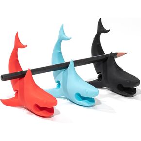 Li & Zhao Funny Pen Pency Holder Stand for Desk - 3 PCS Desk Pen Molders Shark Pen Stand حامل القلم لطيف لعرض Desk Pen For Kids Desk Decor