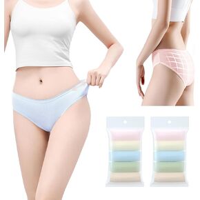 Women's Disposable Underwear For Travel Colorful Cotton Panties Ladies Briefs Hotel Spa Hospital Stays Emergencies
