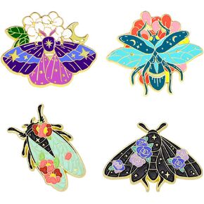 4 PCS Butterfly M0 دبابيس مجموعة لطيفة مينا حقيبة الظهر الظهر دبوس دبوس دبوس الدبوس لحقائب الملابس للنساء