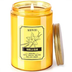 AOOVOO Vanilla Scented Candle - Large Candle, Soy Candles, Candles for Home Scented, Aromatherapy Candle, Candle for Women, 22 OZ