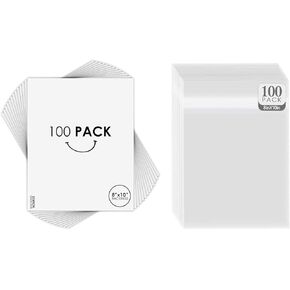 حزمة من 100 8x10 لوحات الدعم وحزمة 100 خالية من الحمض 8 3/8x 10 1/8 بوصة أكياس أكمام واضحة الأكمام ، للصور ، إطار ، صورة