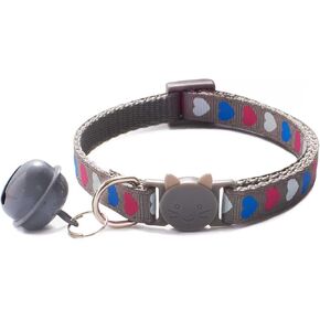 Bell Collar for Small Cats, XXS Dog Collar Soft Buckle Nylon Puppy Collar Boy Heart Adjustable 19-32cm for XXSmall Xs Small Litter Tiny Pet Dogs Animal (Yellow) in Kuwait