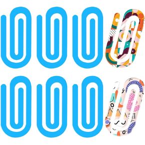 6 Pcs Sublimation Blank Acrylic Paper Clips, Jumbo Paper Clips 4 x 2 Inch Single-Sided Sublimation Papers Clip for Crafts Home Office School DIY Supplies