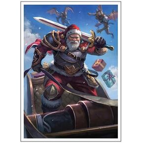 Fantasy North - Santa Claus - Yuletide Avenger - 100 Sced Matte TCG Card Sleeves - يناسب Magic MTG Commander Pokemon وغيرها