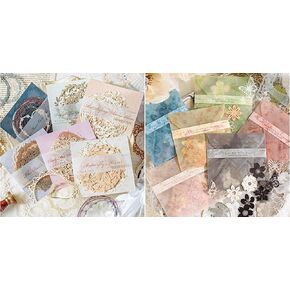 Maxleaf 60PCS Flower Cut Outs Border Card, 300 Pieces Mini Flowers Collage Paper Pack, Scrapbooking Supplies Background Paper Flowers Scrapbook Pack for Card Making Collage DIY Handmade Craft
