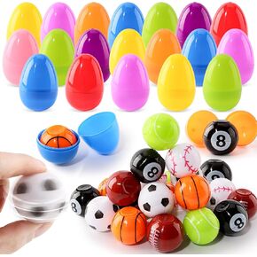 24 Pack Easter Basket Stuffers, Prefilled Eggs with Spinner Fidget Toys for Kids Easter Eggs Hunt, Easter Basket Essentials, Classroom Prize Rewards, Easter Party Favors for Kids Boys Girls