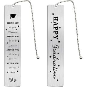 Jzxwan Graduation Decoration Class of 2025 -The Adventure Begins Class of 2025 Graduation Gifts - Personalized Graduate Bookmark for Him Her, Middle School College Master Present for Student