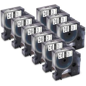 6 Pack 45013 Black On White +3 Pack 45013 Black on White Replace D1 Label S0720530 متوافق مع صانع الملصقات DEMO D1 ، ل dymo labelmanager 160 210d 260p 280 420p صانع الملصقات ، 1/2 بوصة × 2 قدم ، 9 مساءً