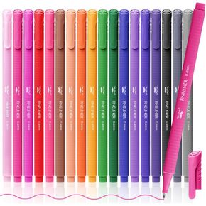 Mr. Pen- fineliner أقلام ملونة ، 18 حزمة ، براميل ملونة ثلاثية المريحة ، أقلام بطانة دقيقة 0.4 ملم