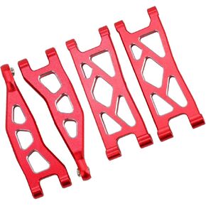 Aluminum Alloy Rear Upper Swing Arms & Rear Lower Swing Arms Upgrade Parts for ARRMA 1/18 Granite GROM/Typhon GROM (Blue)