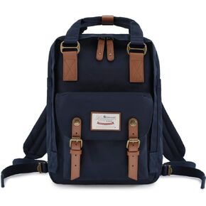 Himawari Backpack/Travel Backpack for Women 14.9" College Vintage Waterproof Bag ， Work Backpack for 14inch Laptop (HIM-28#Dark blue)