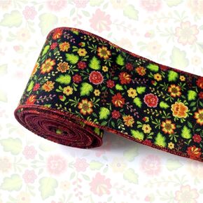 2.5in × 6yd شريط الخيش الأزهار متعدد الألوان لسينكو دي مايو ، الأحداث ذات الطابع المكسيكي والحرف اليدوية DIY