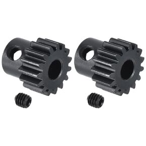 Meccanixity 2pcs RC 32P ترس ترس صلب 5 ملم تروس محرك 15T Motor Gears الصلب الكربوني ل RC Car Boat Drone