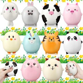Hydren 10 PCS Jumbo Farm Squeeze Squeeze Gifts Hights Toys Toys Slow Rising Lears Balls for البالغين أطفالًا يفضلون هدايا لجوائز التخرج فصول Goodie Acces