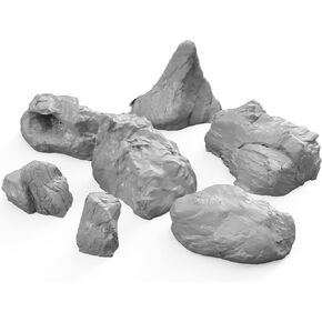 3DEGOS Stone Boulder Rock Set DND Terrain 28mm for Dungeons and Dragons, D&D, Pathfinder, Warhammer 40k, RPG, Miniatures, Age of Sigmar, Tabletop, D and D, Dungeons and Dragons Gifts
