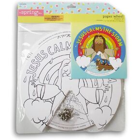 Jesus Calms The Storm Coloring Wheel Craft Kit - Makes 12