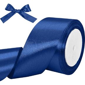 Luomorgo 2 Inch Satin Ribbon ، 25 ياردة شريط الساتان الأبيض ، شريط النسيج لالتفاف الهدايا ، باقة الزهور ، حرفة DIY ، الخياطة ، الزفاف ، ديكورات حفلة عيد الميلاد