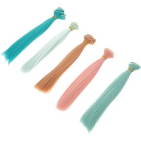 Nuobesty 5pcs شعر مستعار شعر شعر مستعار لـ Diy Craft Doll Doll Doll Doll Making Wig Doll Wafts Doll Making Hair Doll Doll Big