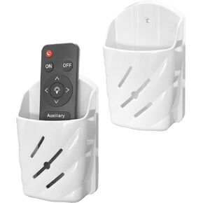 جهاز تحكم عن بُعد حائط 4pcs أنيقة منظم عن بُعد ABS ABS البلاستيك صندوق تخزين للتلفزيون AC مروحة عن بعد ، لاصق بدون حفر أو تثبيت المسمار لمكتب اللوح الأمامي لغرفة النوم (أسود)