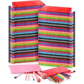 Aliceset 300 PCS Pencil Pouches Bulk Black A6 Size Small Zipper Pencil Bags Pattern Football Patter