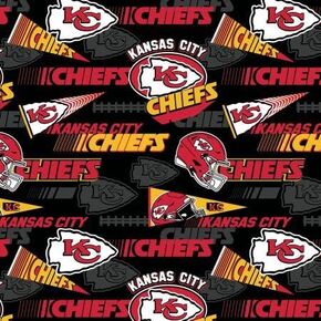 Kansas City Chiefs NFL مرخصة من القطع القطن مرخصة (1 ياردة قبل)