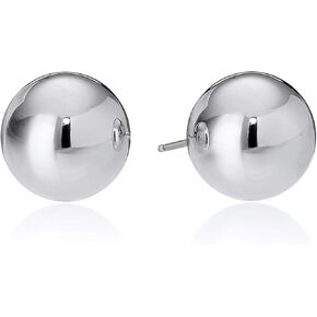 Amazon Essentials Plated Sterling Silver Polished Ball Stud Earrings
