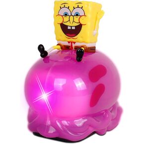 NKOK LIGHTS و Sounds Spongebob Racer Racer ؛ مرخص رسميًا ؛ الاحتكاك يعمل مصابيح LED مع أغنية متزامنة. إطارات ضحكة هدية رائعة لجامع سبونجبوب