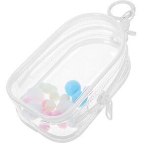 Vosarea 1 Set Clear Figure Display Display Dovel Display Case with Ceychain Clear Doll Doll Bage Pouch for the trialbles disporting disportproof displack bag bag disport