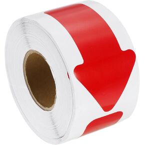 Patikil Small Arrow Sticker Label 4x2 "، 200 pcs ملصق ترميز ملصق لاصقة لتدفق الغاز وضع وضع علامة ، أحمر